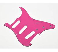 Dopro Golpeador de guitarra Vintage Strat SSS de 8 agujeros, placa para arañazos para Estados Unidos/México FD Strat rosa, 3 capas