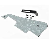 Dopro Golpeador de guitarra White Pearl LP con soporte negro para Epiphone Les Paul