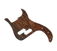 Dopro Golpeador de plástico impreso en 3D de 13 agujeros con tornillos PB Bass Scratch Plate se adapta a patrón de madera de defensa de Estados Unidos/Mexicano