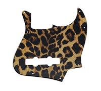 Dopro Golpeador de plástico impreso en 3D J Bass para EE. UU./mexicano 4 cuerdas FD Jazz Bass Leopard Stripe
