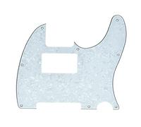 Dopro Golpeador Humbucker de 8 agujeros para guitarra Tele FD Telecaster estadounidense/mexicana Blanco Perla