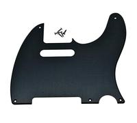 Dopro Golpeador/Placa protectora contra arañazos de guitarra Tele vintage de 5 agujeros compatible con guitarras Tele estadounidenses/mexicanas Negro mate 1 capa