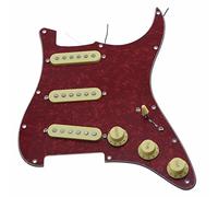 Dopro Golpeador ST, con carga personalizada, Strat SSS con pastillas de cerámica para EE. UU./Mexicano Fender Red Pearl con cubiertas y pomos de crema