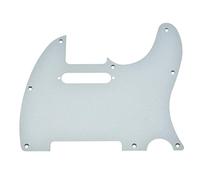 Dopro Golpeador tele de aluminio mate de 8 agujeros de metal anodizado TL Pick Guard para Estados Unidos/México Tele/Telecaster plateado mate
