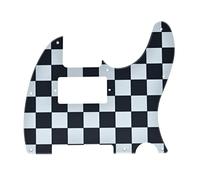 Dopro Guitarra Tele de 8 agujeros impresa en 3D de plástico Humbucker para guardabarros estándar moderno de Estados Unidos/mexicano Telecaster negro/blanco