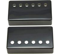 Dopro Juego de 2 fundas Humbucker para pastilla de guitarra Humbucker de latón de 50 mm/52 mm, espacio entre postes, se adapta a la mayoría de Epiphone Les Paul, color negro