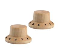 Dopro - Juego de 2 pomos de madera con números de madera de arce, rosa y madera de cebra
