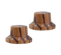 Dopro - Juego de 2 pomos de madera con números de madera de arce, rosa y madera de cebra