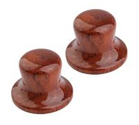 Dopro - Juego de 2 pomos de madera para guitarra, bajo, sombrero, perillas de madera para macetas métricas de diferentes maderas