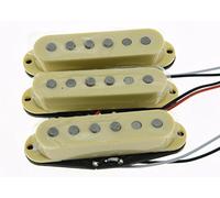 Dopro Juego de 3 pastillas para guitarra Alnico 5 N/M/B de bobina única ST Strat SSS