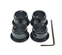 Dopro Juego de 4 perillas de potenciómetro de aluminio estilo tornillo de 1/4 pulgadas universales, botones de control de tono de volumen para guitarra/bajo/amplificadores/preamplificadores, color