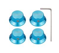 Dopro Juego de pomos potenciómetros universales de metal para guitarra, bajo, de aluminio, volumen y tono, para Strat/Ibanez/Yamaha/LP Les Paul 2V2T, color azul