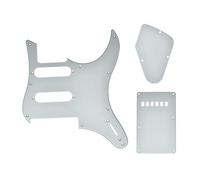 Dopro Kit de golpeador de guitarra eléctrica, cubierta de trémolo, placa trasera, cubierta de cavidad de control electrónico para guitarras Yamaha Pacifica PAC112V/PAC212V/PAC612V, color blanco