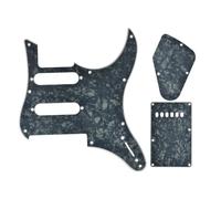 Dopro Kit de golpeador de guitarra eléctrica, cubierta de trémolo, placa trasera, cubierta de cavidad de control electrónico para guitarras Yamaha Pacifica PAC112V/PAC212V/PAC612V, color negro perla