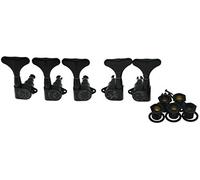 Dopro Negro 2+3 sintonizadores de bajo sellado 2L3R teclas de afinación clavijas 5 cuerdas Bass Guitar Machine Heads