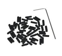 Dopro Paquete de 100 tornillos de ajuste de altura para puente de guitarra, color negro, #4-40 x 5/16 pulgadas