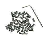 Dopro Paquete de 100 tornillos de ajuste de altura para puente de guitarra de acero inoxidable #4-40 x 1/4 para FD Strat/Tele