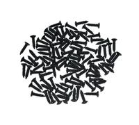 Dopro Paquete de 100 tornillos de cabeza Phillips de 5 mm de diámetro, cabeza Phillips de acero inoxidable para guitarra, bajo, cubierta de trémolo, tornillos de montaje de acero inoxidable, color