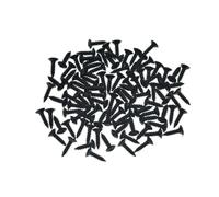 Dopro Paquete de 100 tornillos de cabeza Phillips de 6 mm de diámetro para guitarra, bajo, de acero inoxidable, cubierta de trémolo, tornillos de montaje de acero inoxidable, color negro