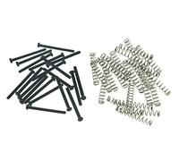 Dopro Paquete de 20 tornillos para pastilla Humbucker de rosca imperial de Estados Unidos/tornillos de altura para pastilla Humbucker con resortes/EMG/Seymour Duncan/Dimarzio negro