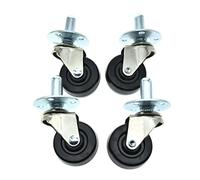 Dopro Paquete de 4 ruedas de amplificador de guitarra giratoria resistente con enchufes de metal para guardabarros