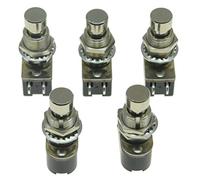 Dopro Paquete de 5 interruptores de pedal para guitarra eléctrica con botón pulsador momentáneo de tacto suave SPST