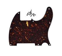 Dopro Placa de arañazos Tele en blanco para guitarra de 8 agujeros, compatible con Fender Telecaster Esquire Dark Tortoise