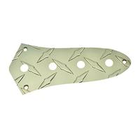 Dopro Placa de control de bajo J estándar americano Placa de control de aluminio Jazz Bass JB Placa de control con 3/8 "(9,5 mm) CTS Pot Agujeros para Jazz Americano/México Bass Gold