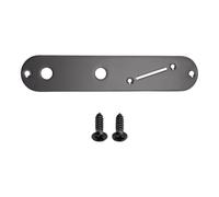 Dopro Placa de control inclinada con orificios para potenciómetro CTS de 3/8 pulgadas y agujero de ranura para interruptor en ángulo para guitarra Telecaster, color negro