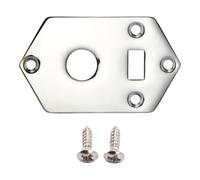 Dopro Placa de control para interruptor de pastilla de guitarra eléctrica con orificio para interruptor de pastilla para Kurt Cobain Jaguar, cromado