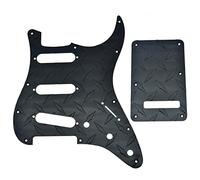 Dopro Placa de diamante de 11 agujeros estilo moderno Strat SSS Guitarra Golpeador Placa de metal para rascar con placa trasera cubierta Gold