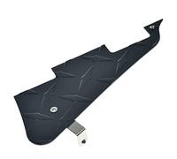 Dopro Placa de diamante LP Golpeador de guitarra eléctrica Metal Aluminio Placa de rascar con soporte de acero de níquel y tornillos de montaje para Estados Unidos Gibson Les Paul Negro