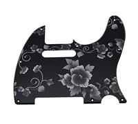Dopro Placa de plástico con 8 agujeros para guitarra Tele impresa en 3D, compatible con diseño de flores de Estados Unidos/México FD Telecaster