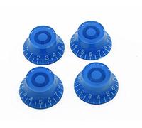 Dopro Pomos para campana de guitarra con número LP, 4 unidades, color azul y blanco