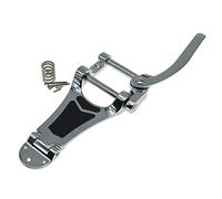 Dopro - Puente de puente para guitarra de cromo con vibraciones para guitarra Arch Top Jazz Les Paul