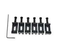 Dopro Sillines de puente de guitarra vintage de acero inoxidable para guitarra FD American/Squier/Import Strat/Stratocaster de 10,8 mm, espaciado de cuerdas, color negro