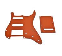 Dopro Strat HSS Golpeador de guitarra ST placa trasera Tremolo cubierta para Estados Unidos/Mexicano Fender Strat Naranja 3 capas