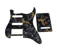 Dopro Strat HSS Guitarra 3D Impreso plástico Golpeador ST Placa Trémolo Cubierta para USA/Mexicano Fender Strat Leopard Pattern