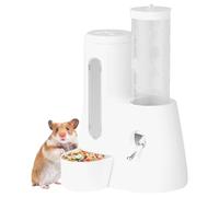 Dopsyesn Biberón para Chinchillas | Biberón Antigoteo para Mascotas Pequeñas con Plato para Comida,Dispensador Automático De Agua Y Alimento para Mascotas Pequeñas: Conejos, Chinchillas, Ardillas Y