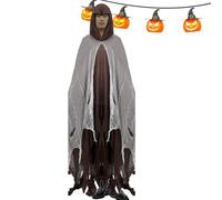 Dopsyesn Disfraz De Halloween Fantasma Femenina Adulta,Capa De Fantasma De Halloween,Capa de bruja con capucha para adultos para mascarada de mujer | con capucha para juego de rol del Festival de