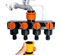 Dopsyesn Divisor de Manguera de Agua - Distribuidor De 4 Vías Para Grifo Y Manguera,Conexión Distribuidora De Agua | Para Vehículos Recreativos Acampada Jardín Césped Patio Exterior Agricultura Y