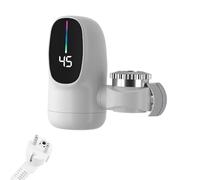 Dopsyesn Grifo Calentador De Agua Instantáneo Sin Tanque | Grifo de Agua Caliente Instantánea con Pantalla LED de Temperatura - Accesorio De De 3000W Para Interiores Baño Cocina