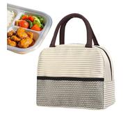 Dopsyesn Para Almuerzo,Aislante Portátil Malla Bolsillo Rayas | Femenina para Almuerzo con Recipientes | para Hombre Adulto Niño Oficina Escuela Viaje Camping Exterior Picnic Comida Snack Fruta