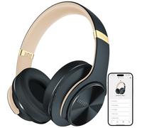 DOQAUS Auriculares Bluetooth Diadema[90 Hrs de Reproducción] Alta fidelidad Estéreo Auriculares Inalámbricos con 3 Modos EQ,Micrófono Incorporado,para Móviles/iPhone/Xiaomi/Android-Gris Asfalto