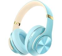 DOQAUS Auriculares Inalámbricos Bluetooth,3 Modos EQ/90 Horas de Reproducción/Bluetooth 5.3 Cascos Bluetooth, Auriculares Inalámbricos con Micrófono y 40mm Controlador,para Móviles/PC/Hogar-Azul Hielo