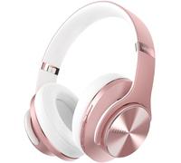 DOQAUS Auriculares Inalámbricos Bluetooth,3 Modos EQ/90 Horas de Reproducción/Bluetooth 5.3 Cascos Bluetooth,Auriculares Inalámbricos con Micrófono y 40mm Controlador,para Móviles/TV/PC/Hogar-Oro Rosa