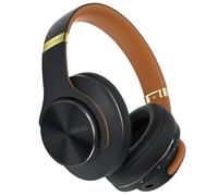 DOQAUS Auriculares Inalámbricos Bluetooth,3 Modos EQ/90 Horas de Reproducción/Bluetooth 5.3 Cascos Bluetooth, Auriculares Inalámbricos con Micrófono y 40mm Controlador,para Móviles/Hogar-Negro marrón