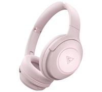DOQAUS Auriculares Inalámbricos Bluetooth 5.3,70 Horas de Reproducción,Auriculares Inalámbricos Diadema con 3 EQ Modes y Micrófono de ENC Incorporado Cascos Plegables para PC/TV/Fones,Viajes-Rosa