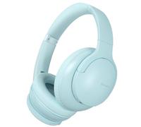 DOQAUS Auriculares Inalámbricos Bluetooth, 90 Horas Reproducción, 3 Modos EQ, Auriculares Inalámbricos Diadema Estéreo HiFi con Micrófono, Cascos Bluetooth 5.4 para Móviles/PC- Azul Pálido