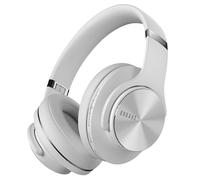 DOQAUS Auriculares Inalámbricos Bluetooth de 90 Horas, Auriculares Bluetooth con Micrófono y 40mm Controlador, con 3 Modos de Música, para Móviles/PC/Hogar - Plateado